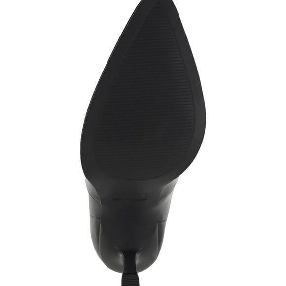 MIA Women's Pointed Toe Stretchy Faux Leather Stiletto Boots Party Black Size 9 - Picture 2 of 6